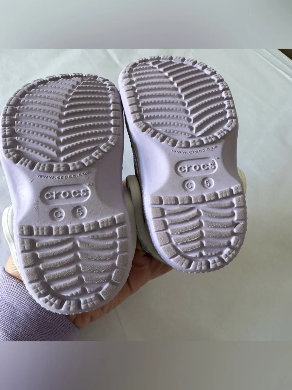 CROCS PEPPA PIG Size 5 Baby Girl Purple Sandals